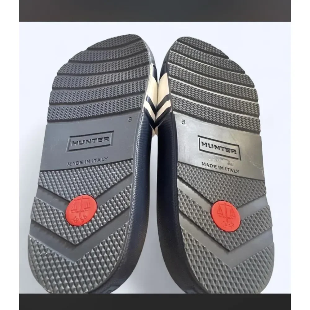 Hunter Slides Men’s Size 8 Fisherman Dark Nautical Grandpacore Made In Italy